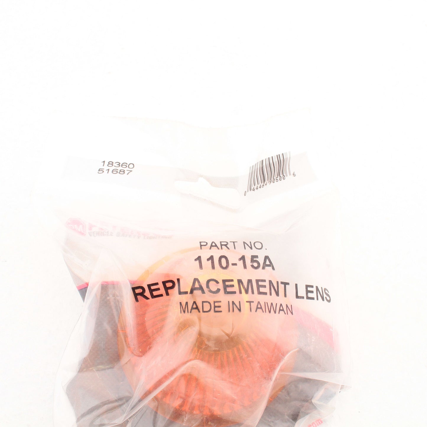 Peterson 110-15A Amber 2.75" Beehive Replacement Lens for 110A & 111A series