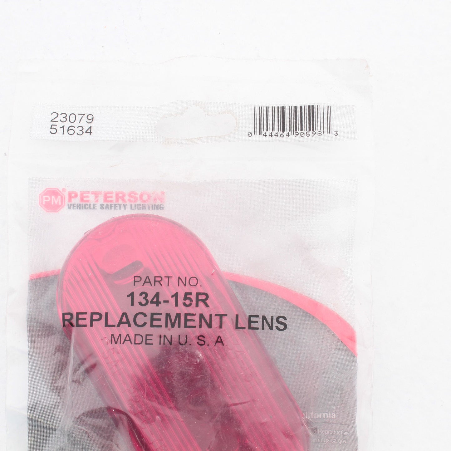 Peterson 134-15R Red Oblong Clearance Side Marker Lens for 135R Trailer Series