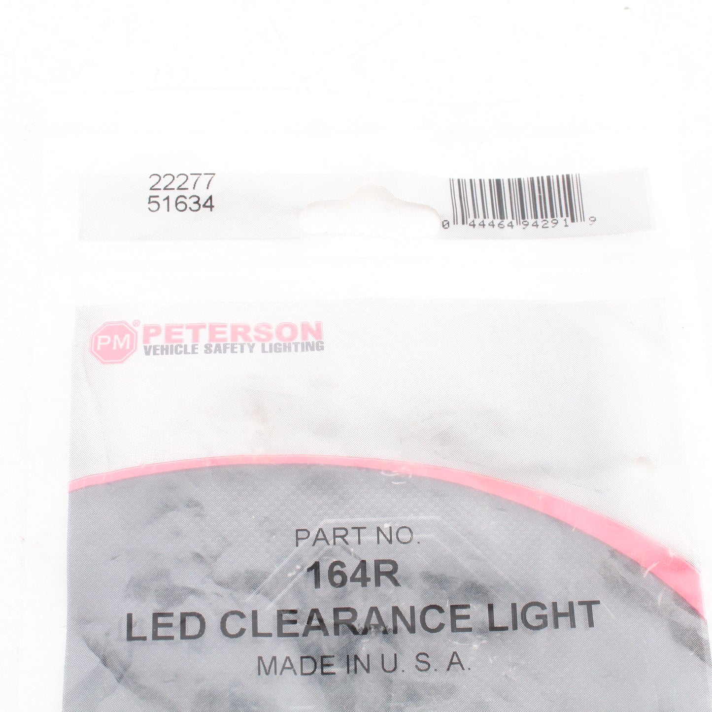 Peterson 164R Red 2" Clearance Side Marker Light Without Grommet & Bracket
