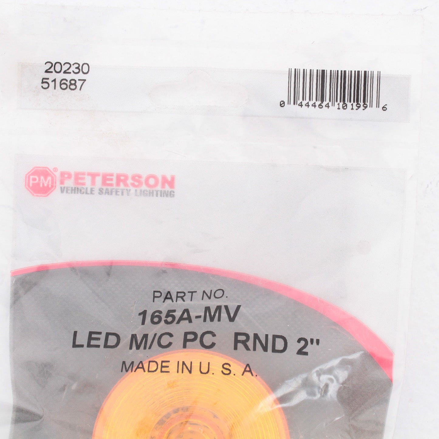 Peterson 165AMV Amber Piranha LED 2" Clearance Side Marker Multi-Volt Light Kit