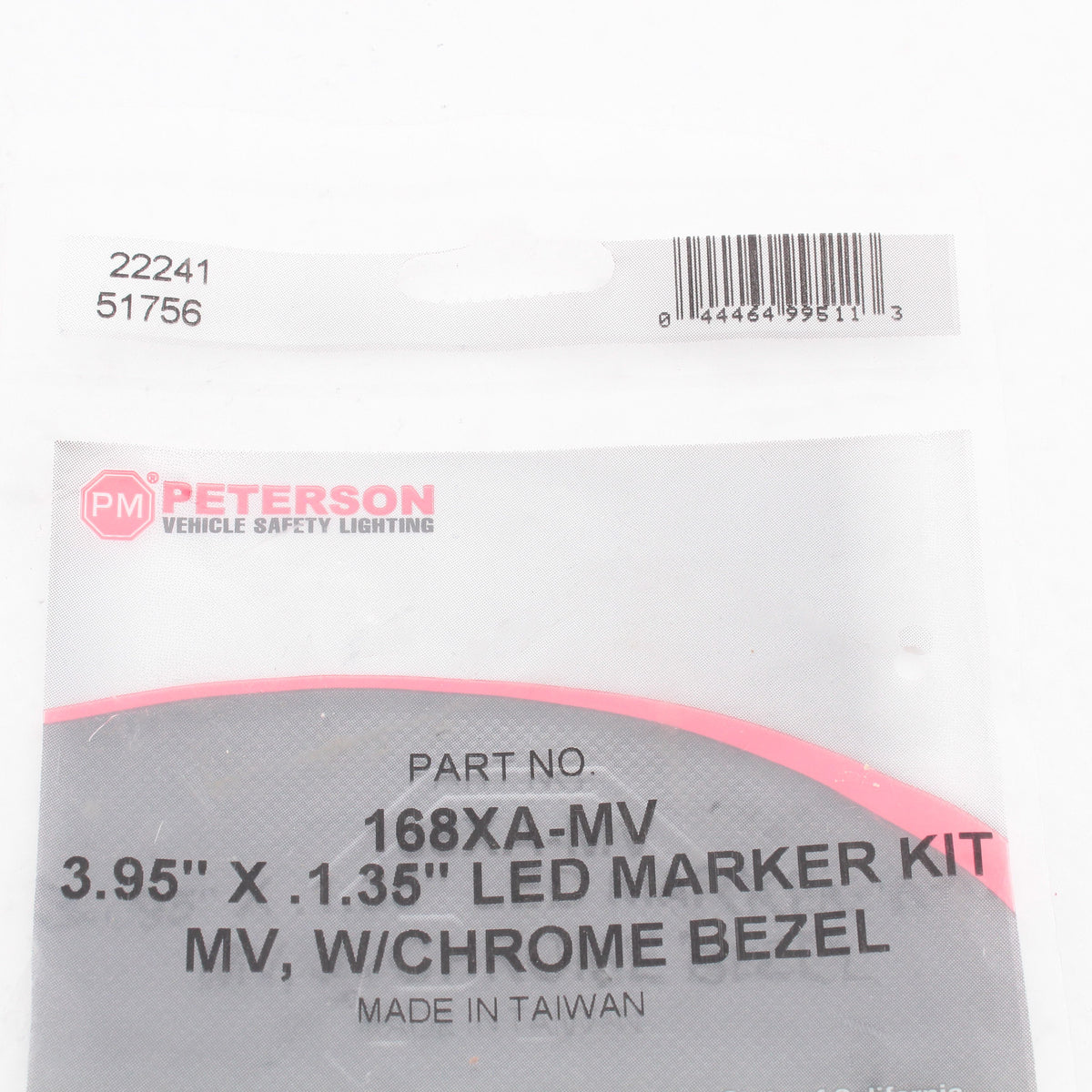 Peterson 168XAMV Amber LED Marker Clearance 3.95" Oblong Chrome Bezel Multi-Volt