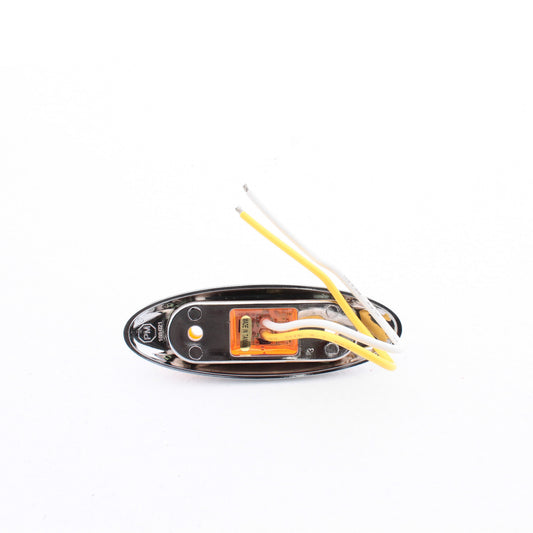 Peterson 168XAMV Amber LED Marker Clearance 3.95" Oblong Chrome Bezel Multi-Volt