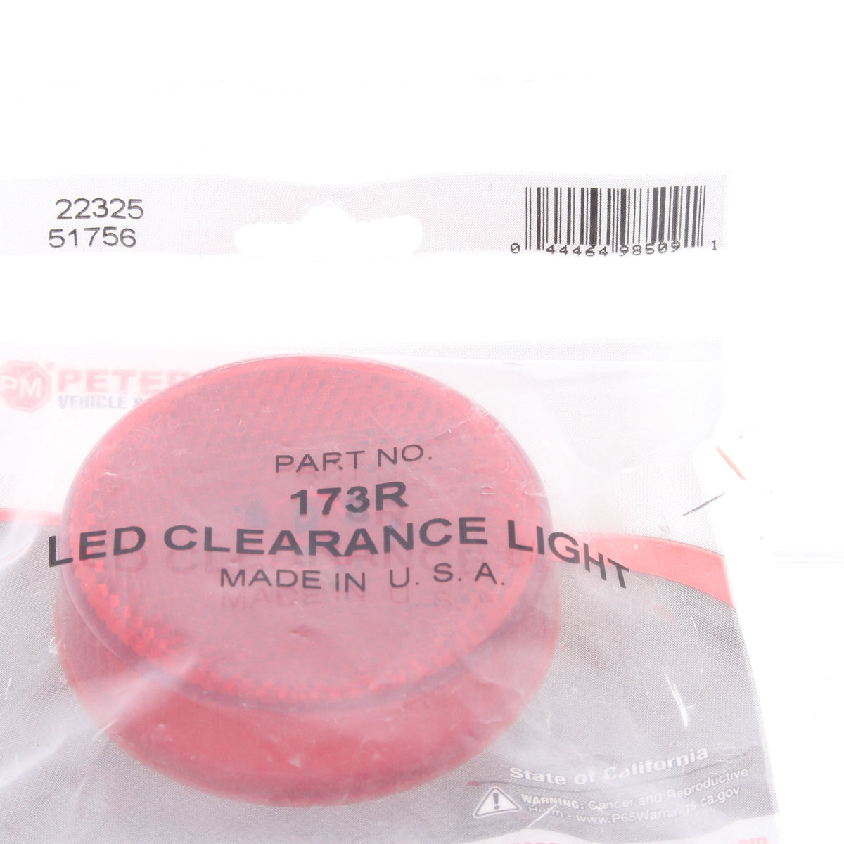 Peterson 173R Red Piranha LED 2.5" Clearance & Side Marker Light with Reflex