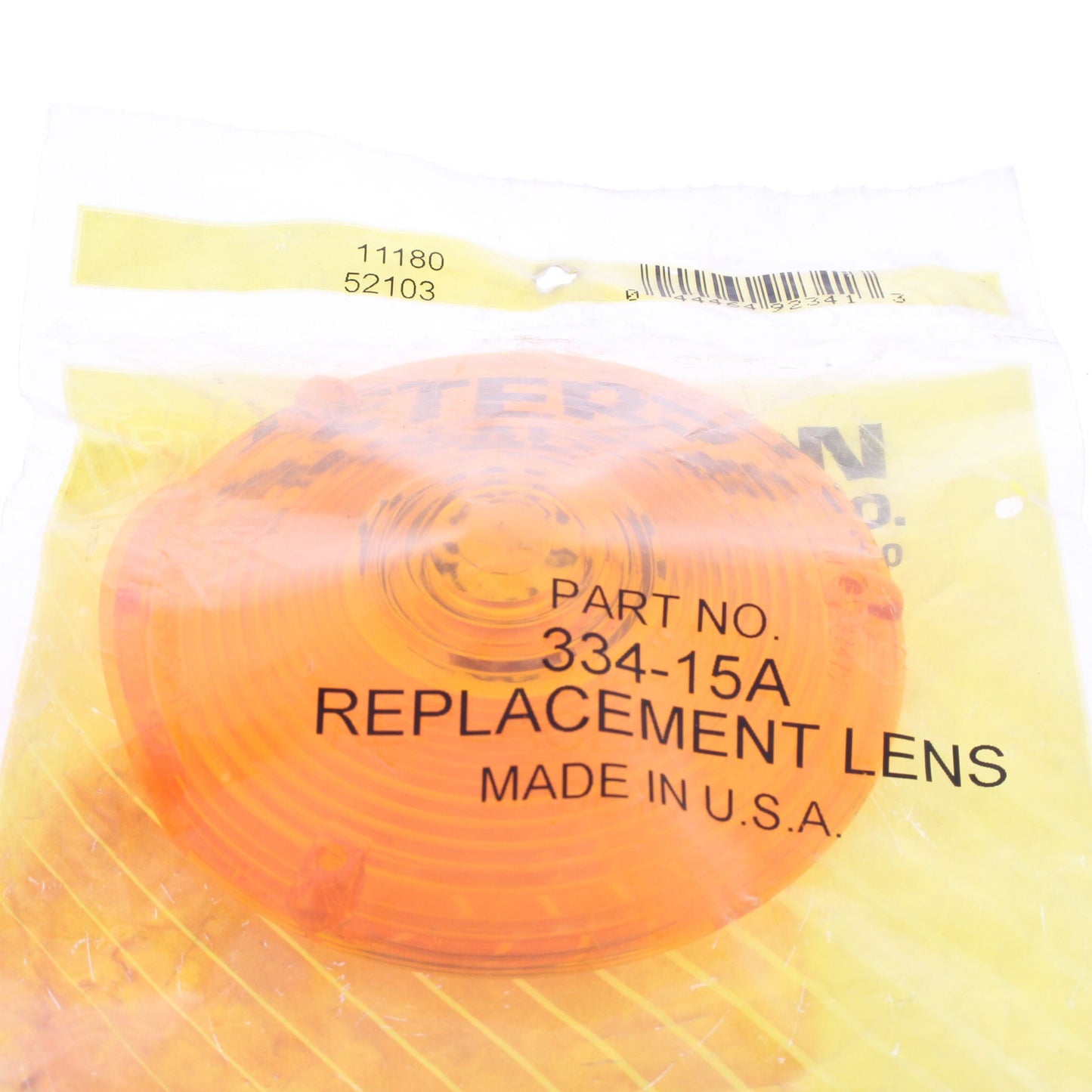 Peterson 33415 Amber Round Lens for Double-Face Combination Park and Turn Signal