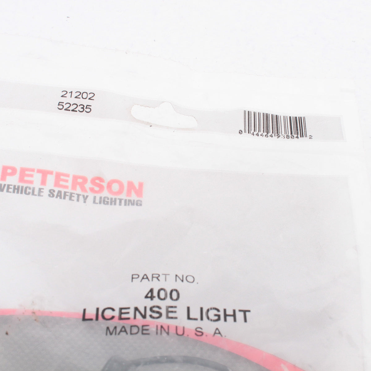 Peterson 436 Clear 2.69" License Plate Light VIBAR Socket ABS Hood Lens