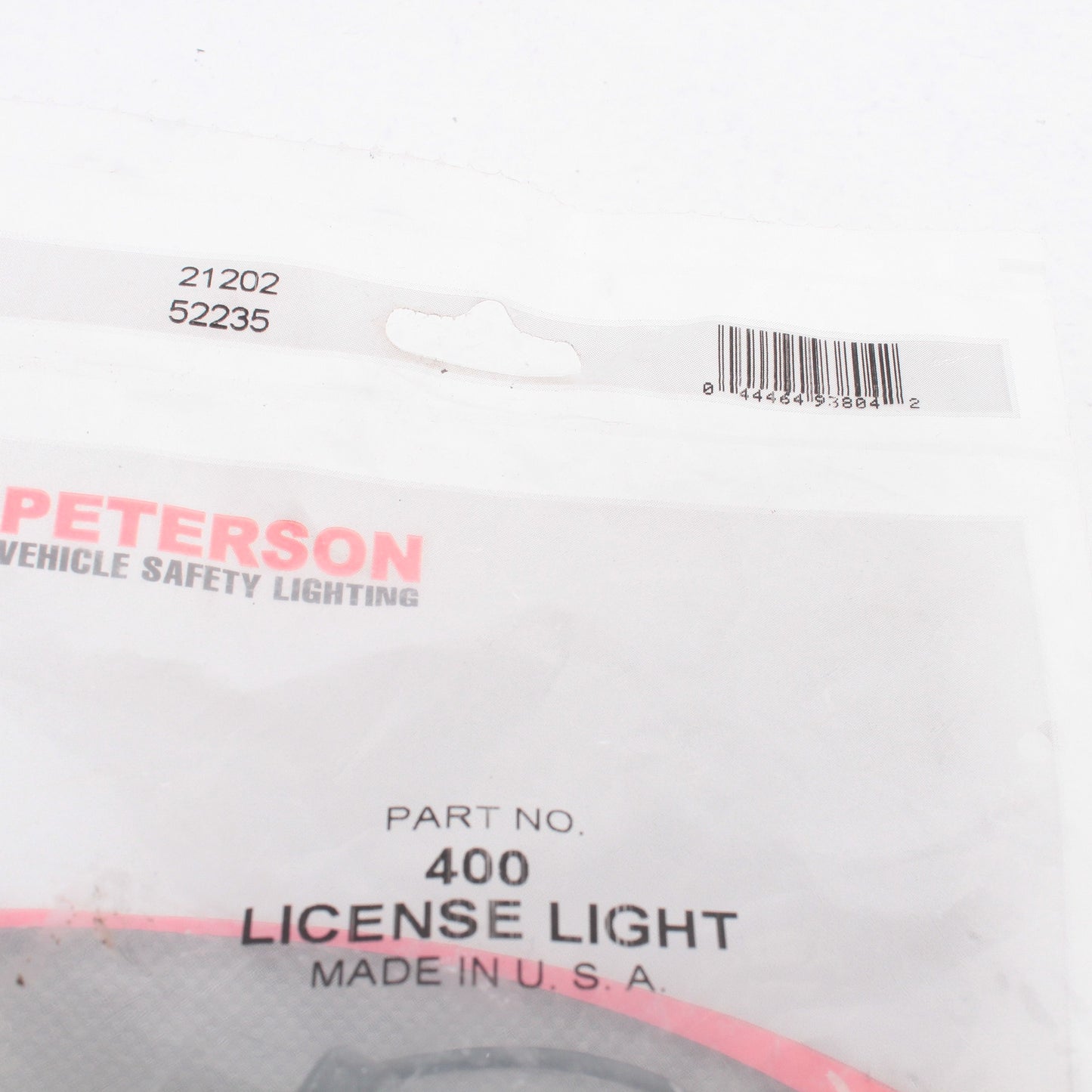 Peterson 436 Clear 2.69" License Plate Light VIBAR Socket ABS Hood Lens
