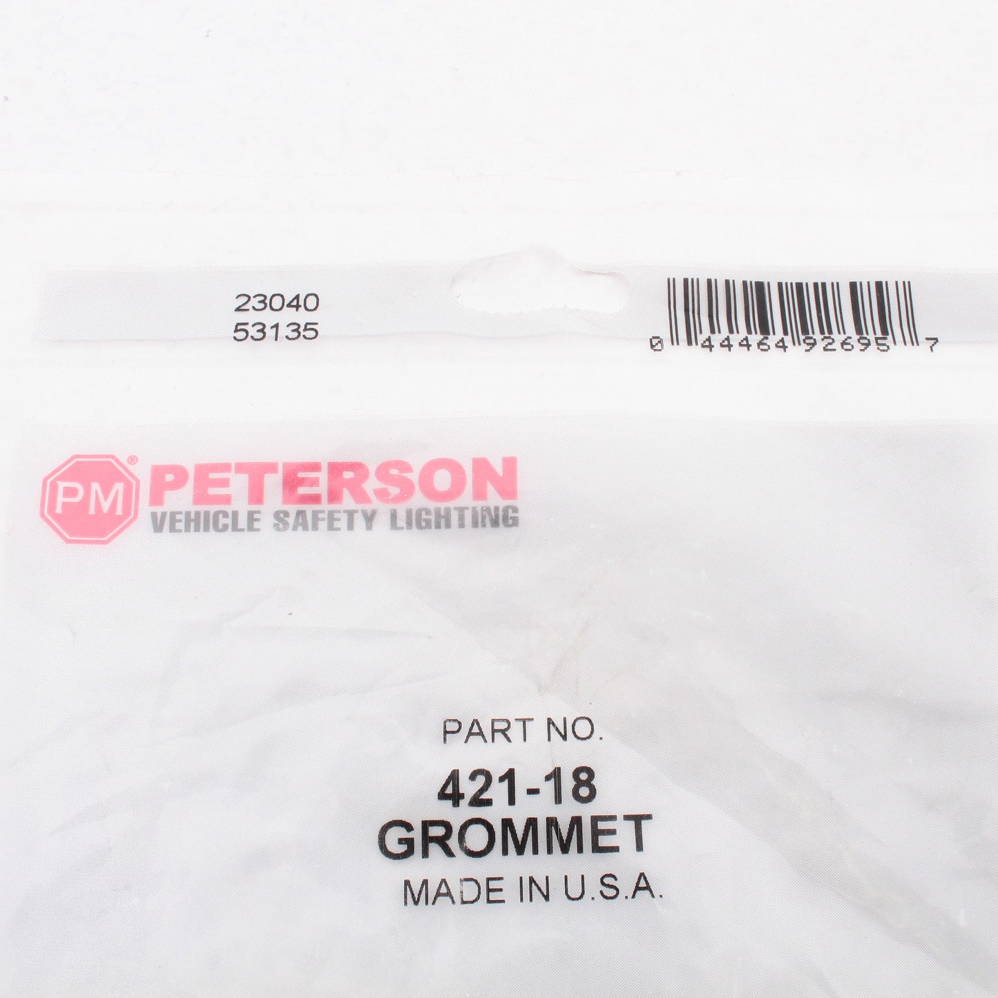 Peterson 42118 Oval Grommet for 6.5" Stop Turn Tail Light Mount