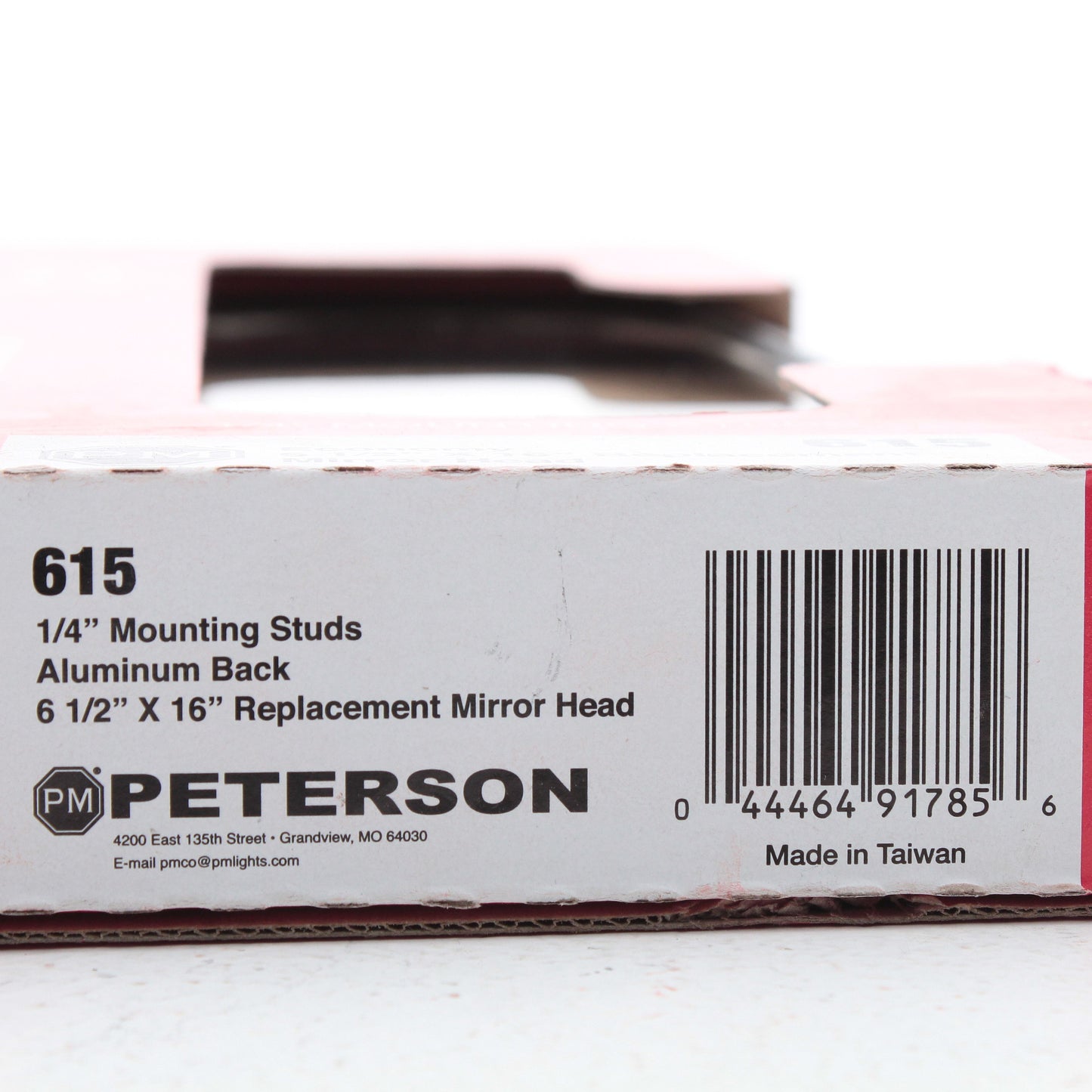 Peterson 615 Economy Mirror Head 6.5" x 16" Aluminum w/ Poly End Caps