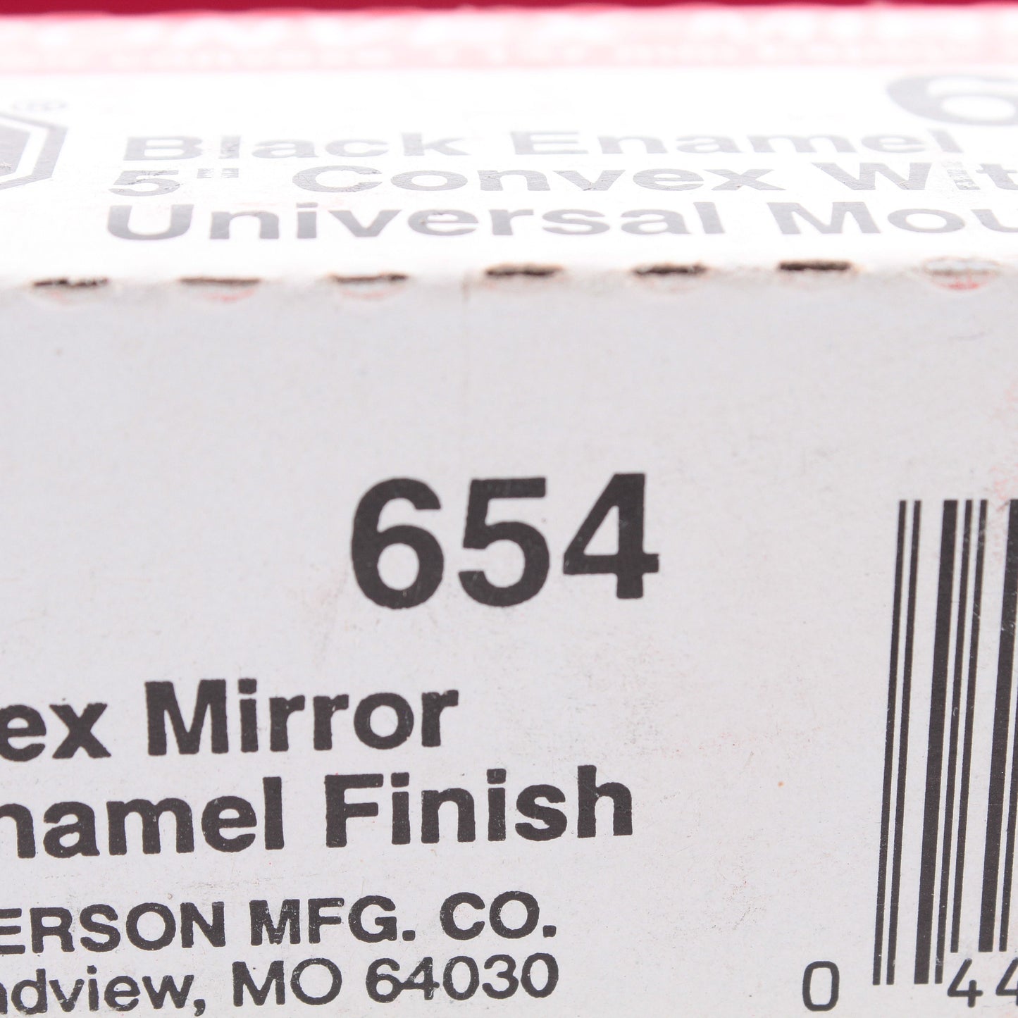 Peterson 654 Black 5" Convex Mirror Head Universal Clamp-On
