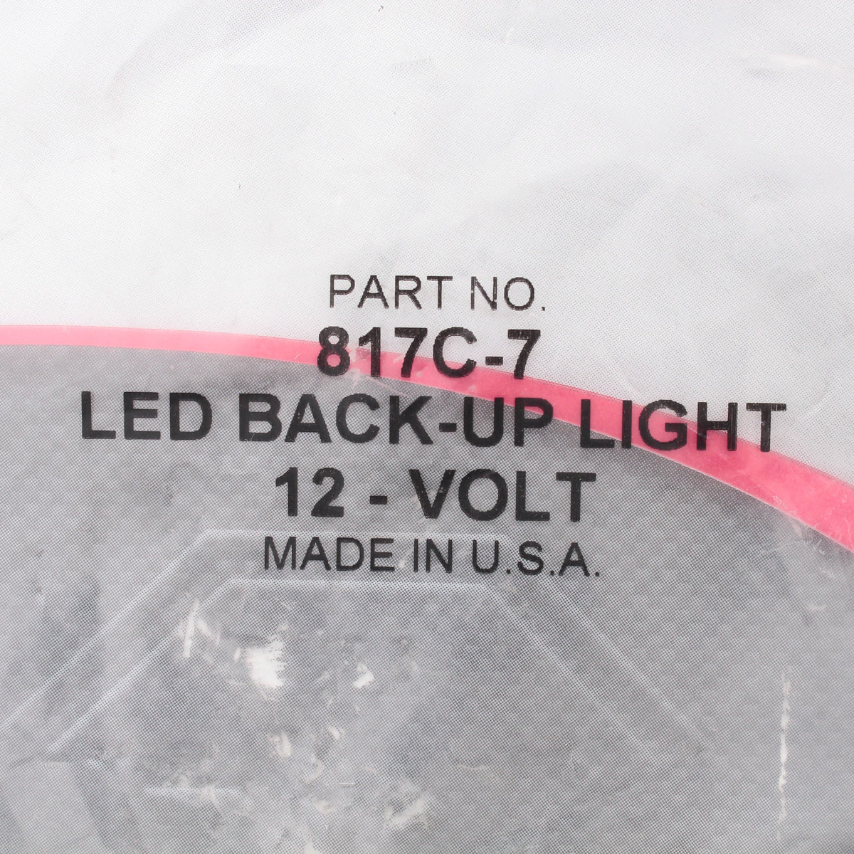Peterson 817C-7 7-Diode Clear 4" LED Round Back-Up Light No Grommet Skirted