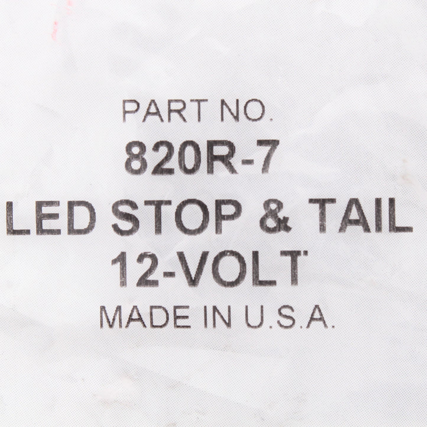 Peterson 820R7 Red Oval LED Stop Turn Tail Light AMP Grommet Mount 6.5" x 2.25"