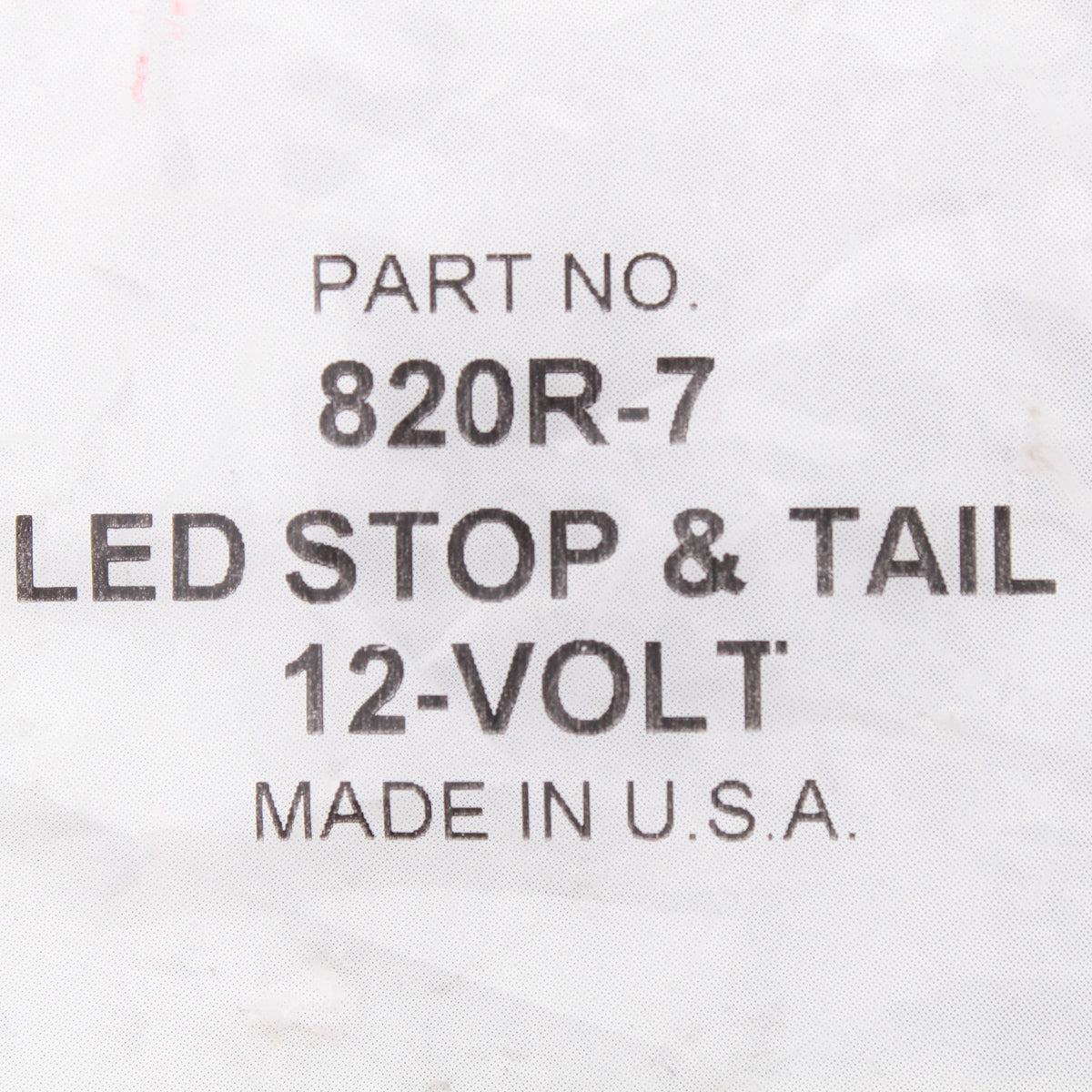 Peterson 820R7 Red Oval LED Stop Turn Tail Light AMP Grommet Mount 6.5" x 2.25"
