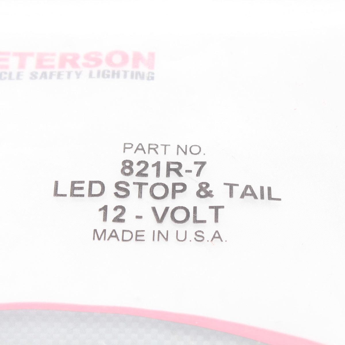 Peterson 821R7 Red LED Oval Stop Turn Tail Light Grommet Mount 6.5" x 2.25"