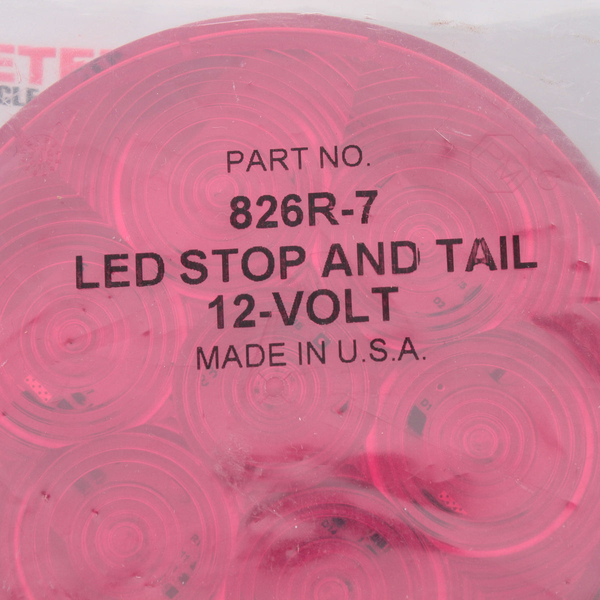 Peterson 826R7 4" Red Round LED Stop Turn Tail Lights Grommet Mount Kit