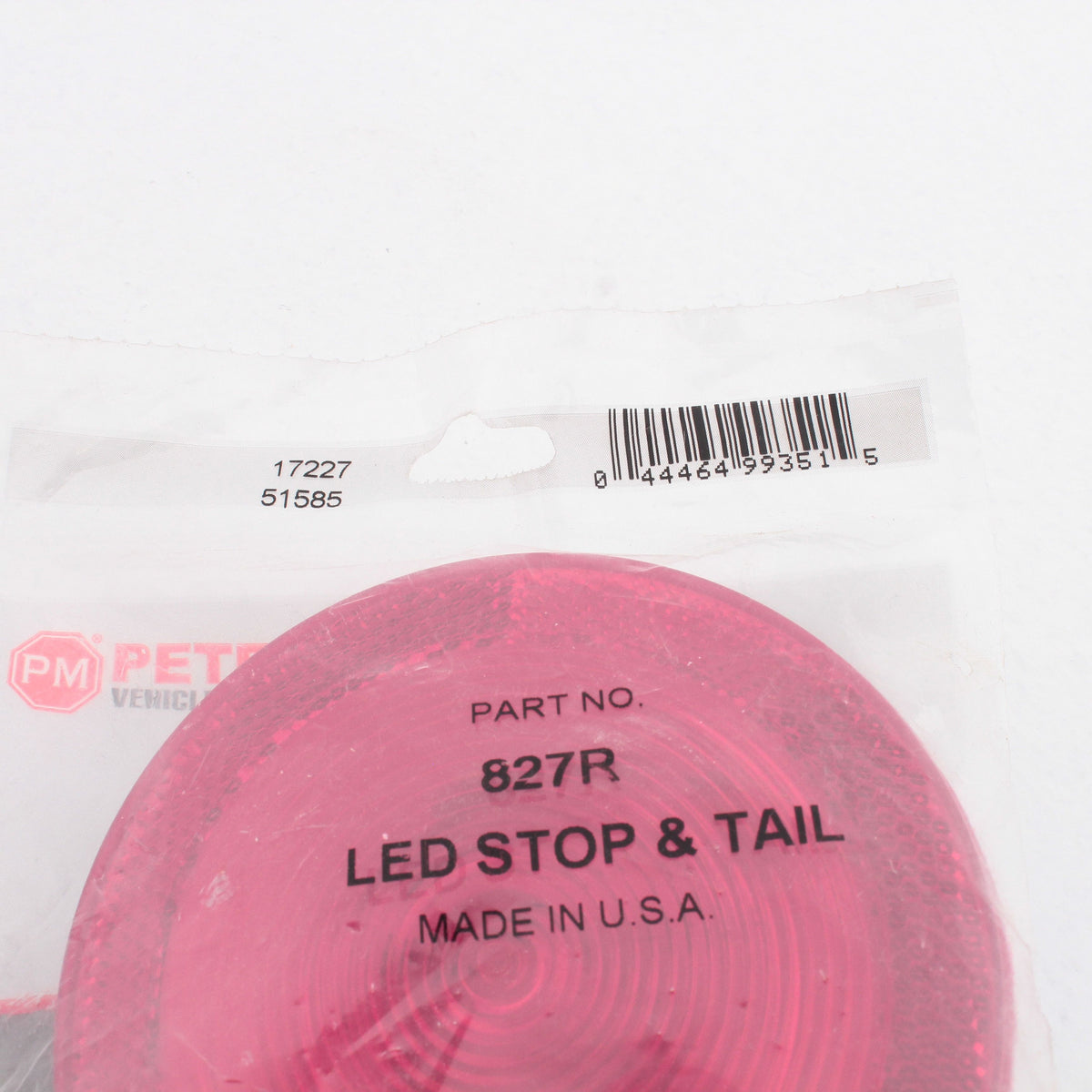 Peterson 827R 4" LED Red Stop Turn Tail Lights Reflex Grommet Mount