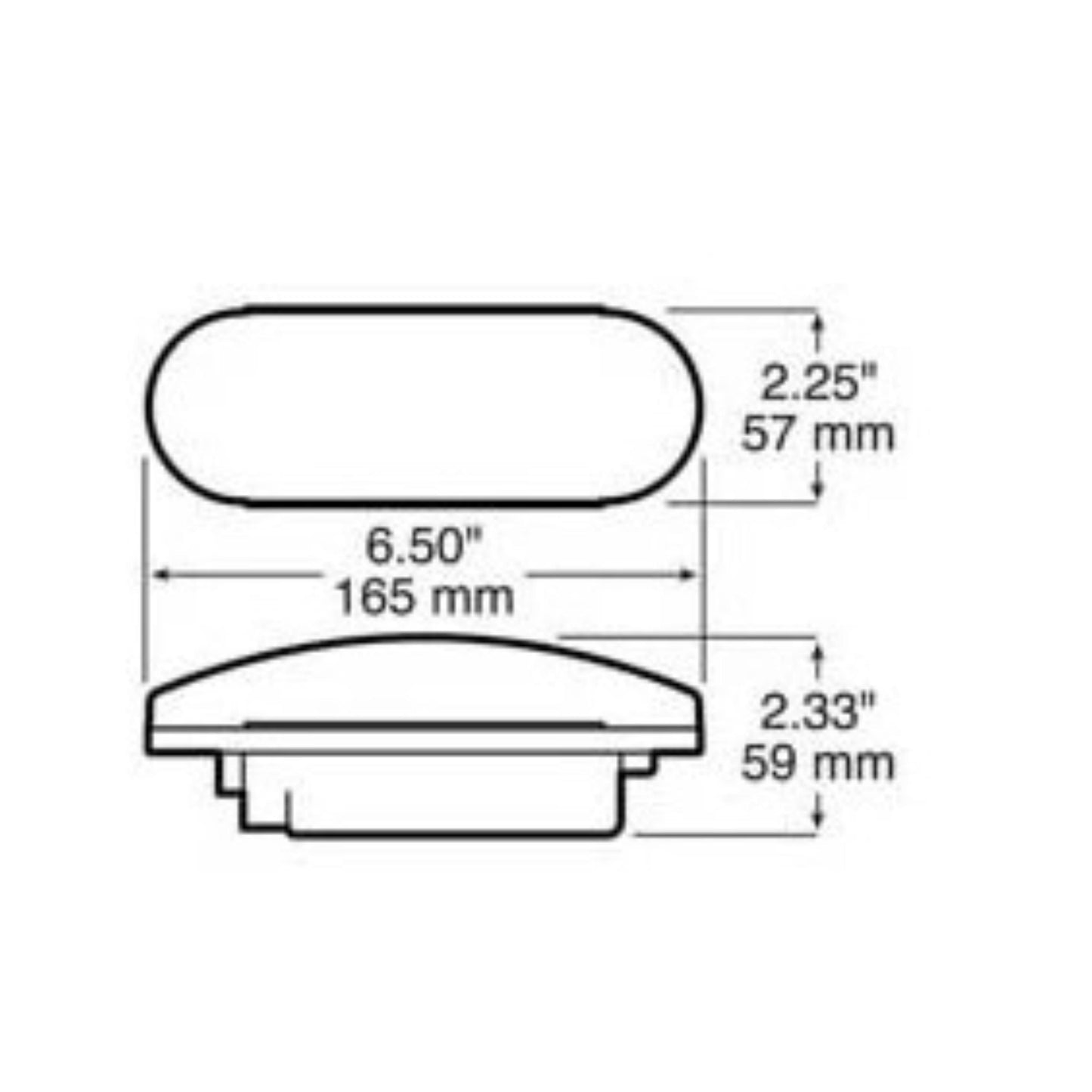 Peterson M421A Amber Oval Turn Signal Light