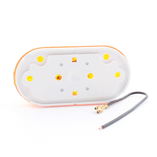 Peterson V135A Amber 4-1/8" Oblong Clearance Side Marker Light 2-Bulb w/ Reflex