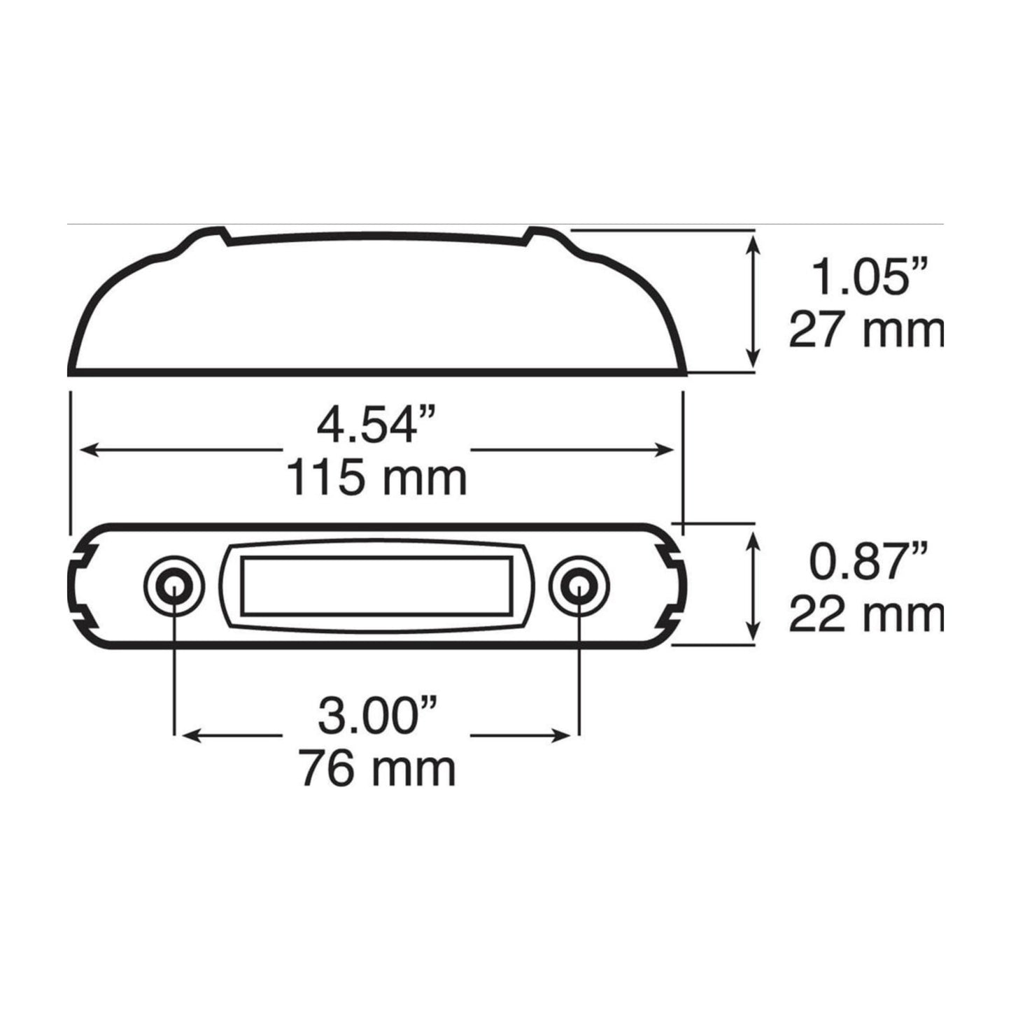 Peterson V160KR Piranha Red LED Thin-Line Clearance & Side Marker Light