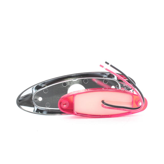 Peterson V178XR Red 6-5/8" Piranha LED Clearance Side Marker Light Kit 4-Diode