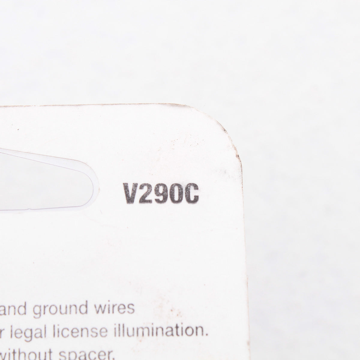Peterson V290C White Single Diode LED Utility License Light Top Mount w/ Spacer