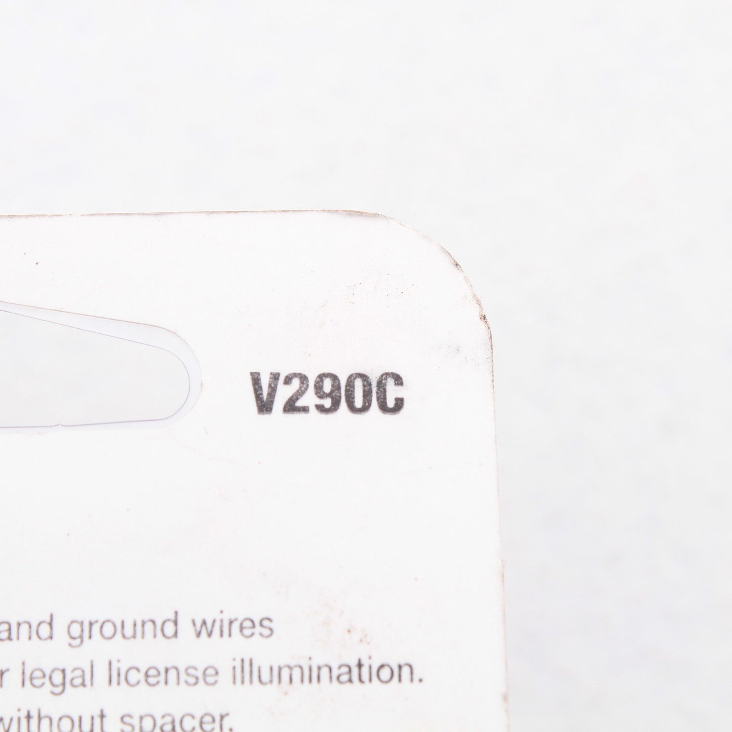 Peterson V290C White Single Diode LED Utility License Light Top Mount w/ Spacer