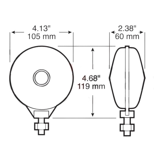 Peterson V313R Red Single-Face Turn Signal Light Pedestal Mount