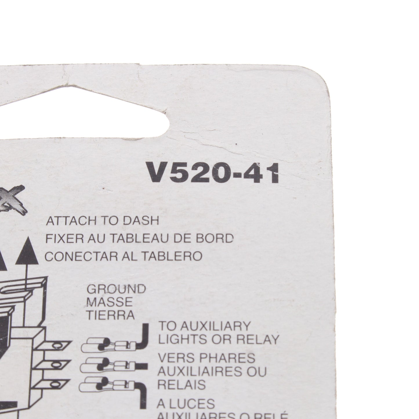 Peterson V520-41 15A Black Illuminated Rocker Switch Universal Quartz Halogen