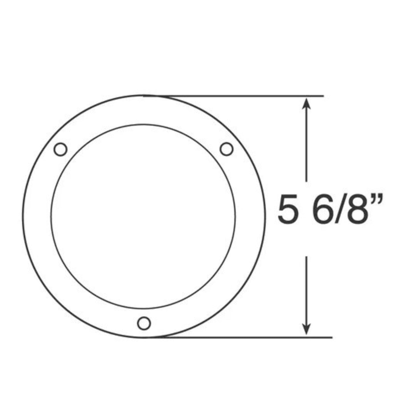 Peterson V7009 Chrome Round 4" Decorative Bezel