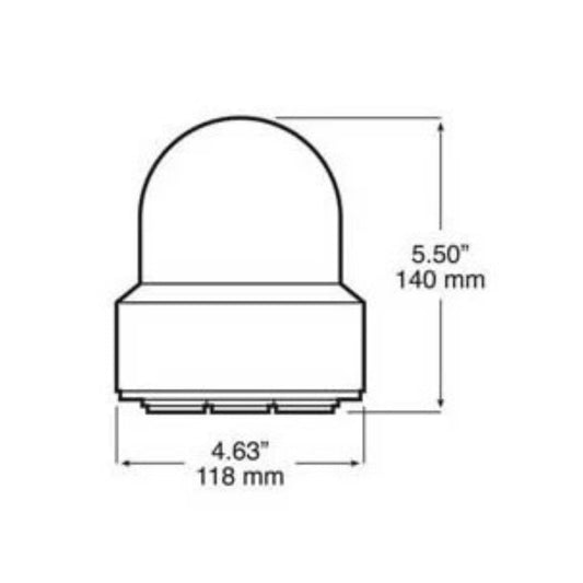 Peterson V771A Blue 5.5" Beacon Light Magnet Mount 12' Coil Cord Plug