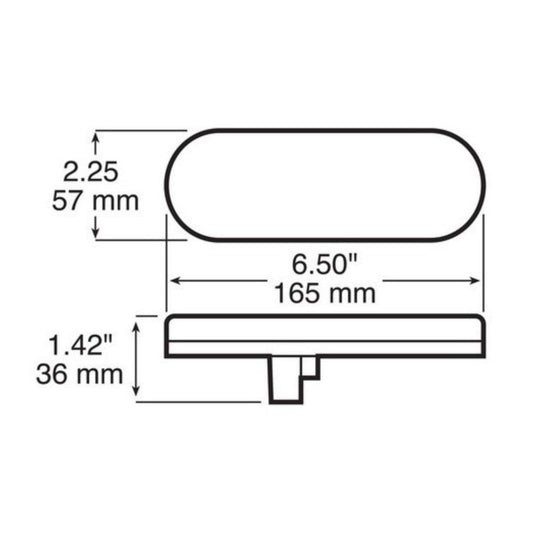 Peterson V821A-22 Amber Oval 6" LED Stop Turn Park & Tail Grommet Mount Light