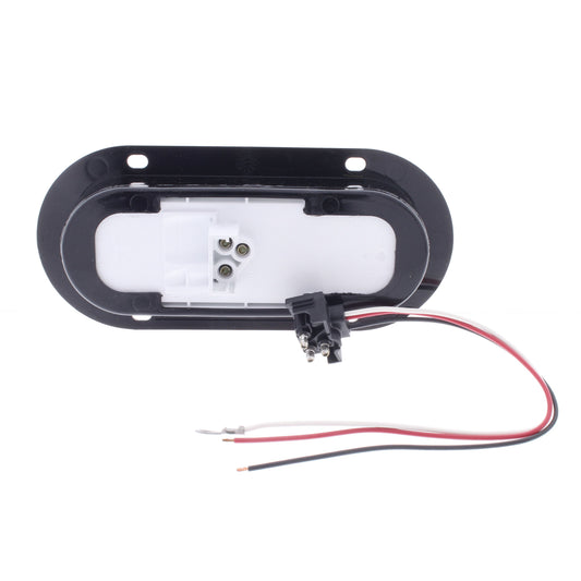 Peterson V822KR-7 Red LumenX Oval LED Stop Turn Tail Light PL3 Flange Kit