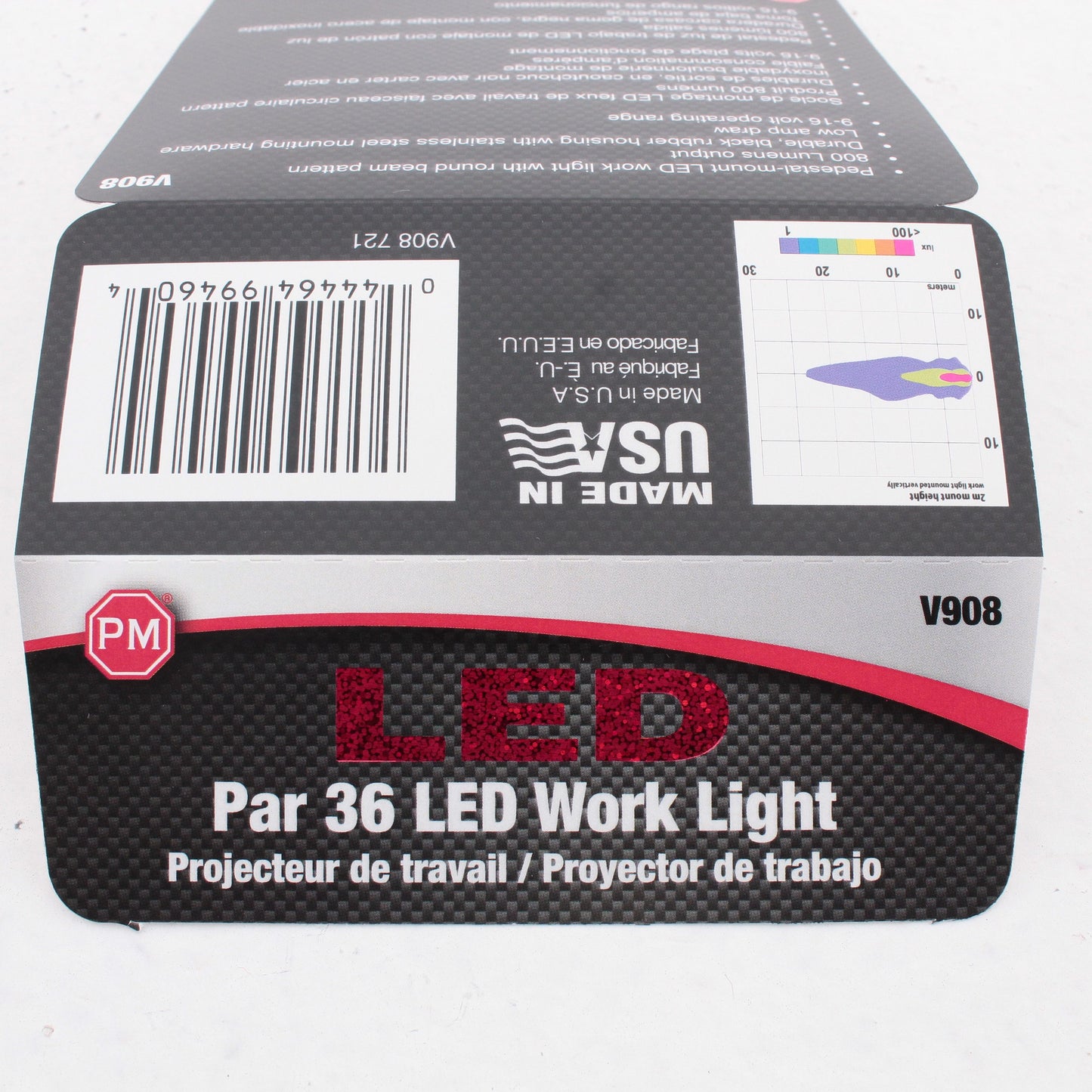 Peterson V908 LumenX 4" Round White LED Work Light Rubber Housing Trailer