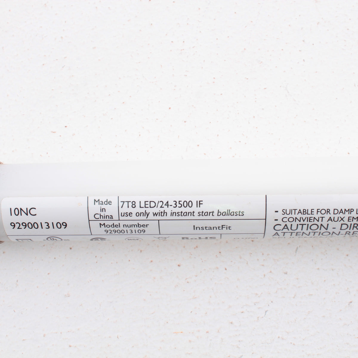 Philips LED Lamp 2ft 7T8 LED 24-3500 Use Only with Instant Start Ballasts