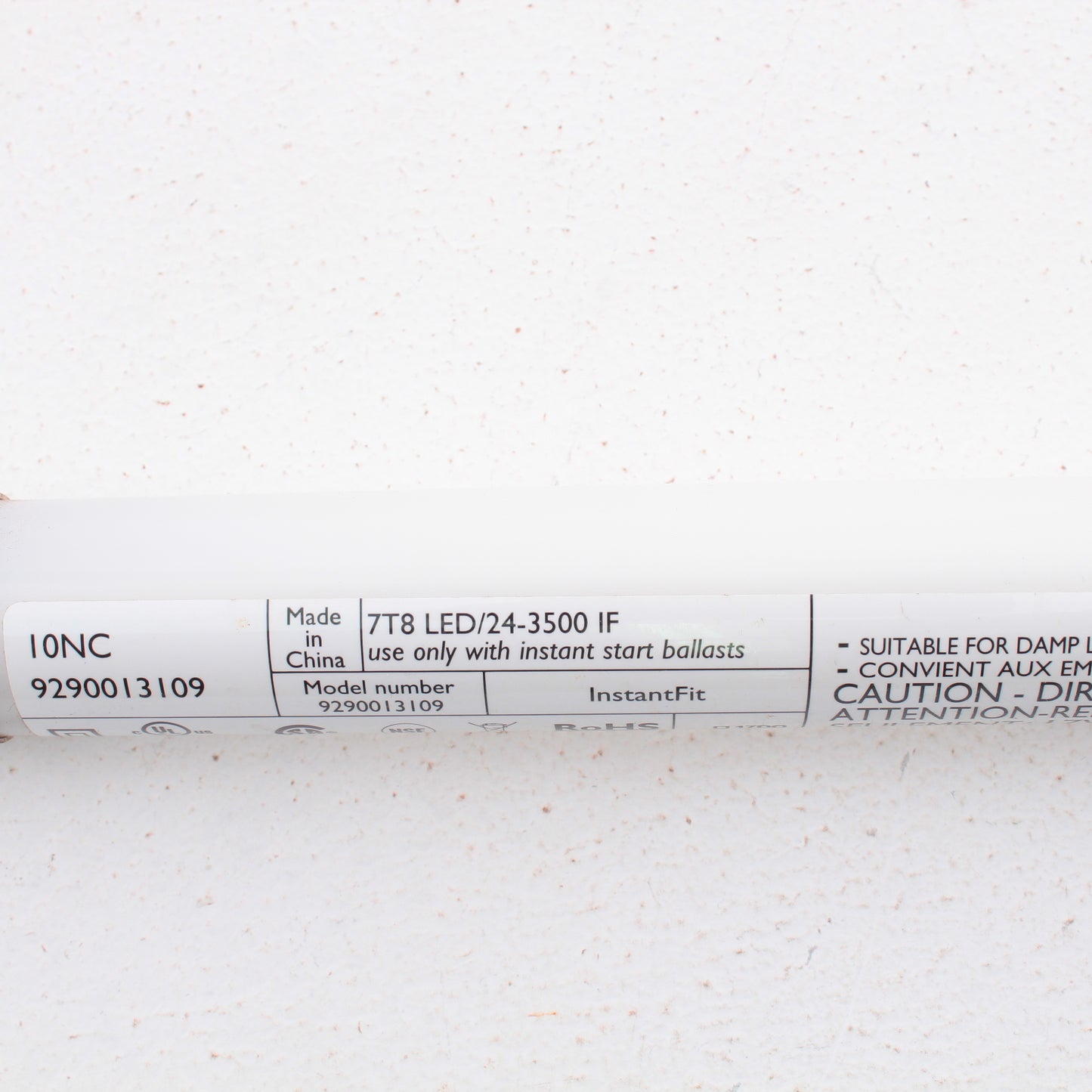 Philips LED Lamp 2ft 7T8 LED 24-3500 Use Only with Instant Start Ballasts