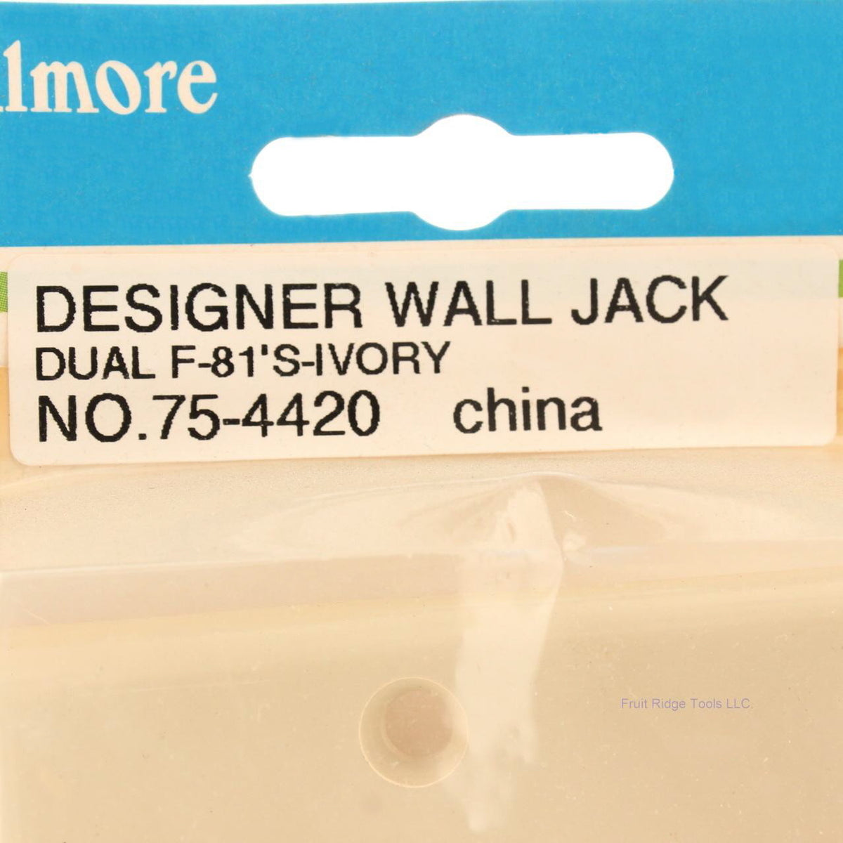 Philmore Designer Ivory Dual Coaxial Wall Jack Cover Plate F-81's F-Type 75-4420