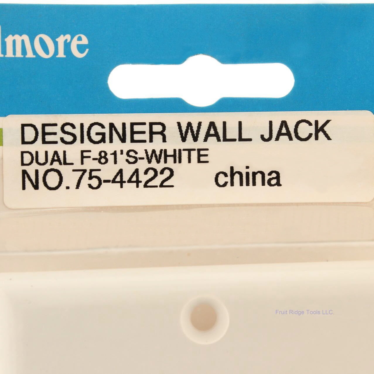 Philmore 75-4422 White Designer Jack Wall Plate Dual F-81's