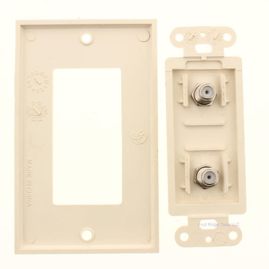 Philmore 75-4428 Light Almond Designer Jack Wall Plate