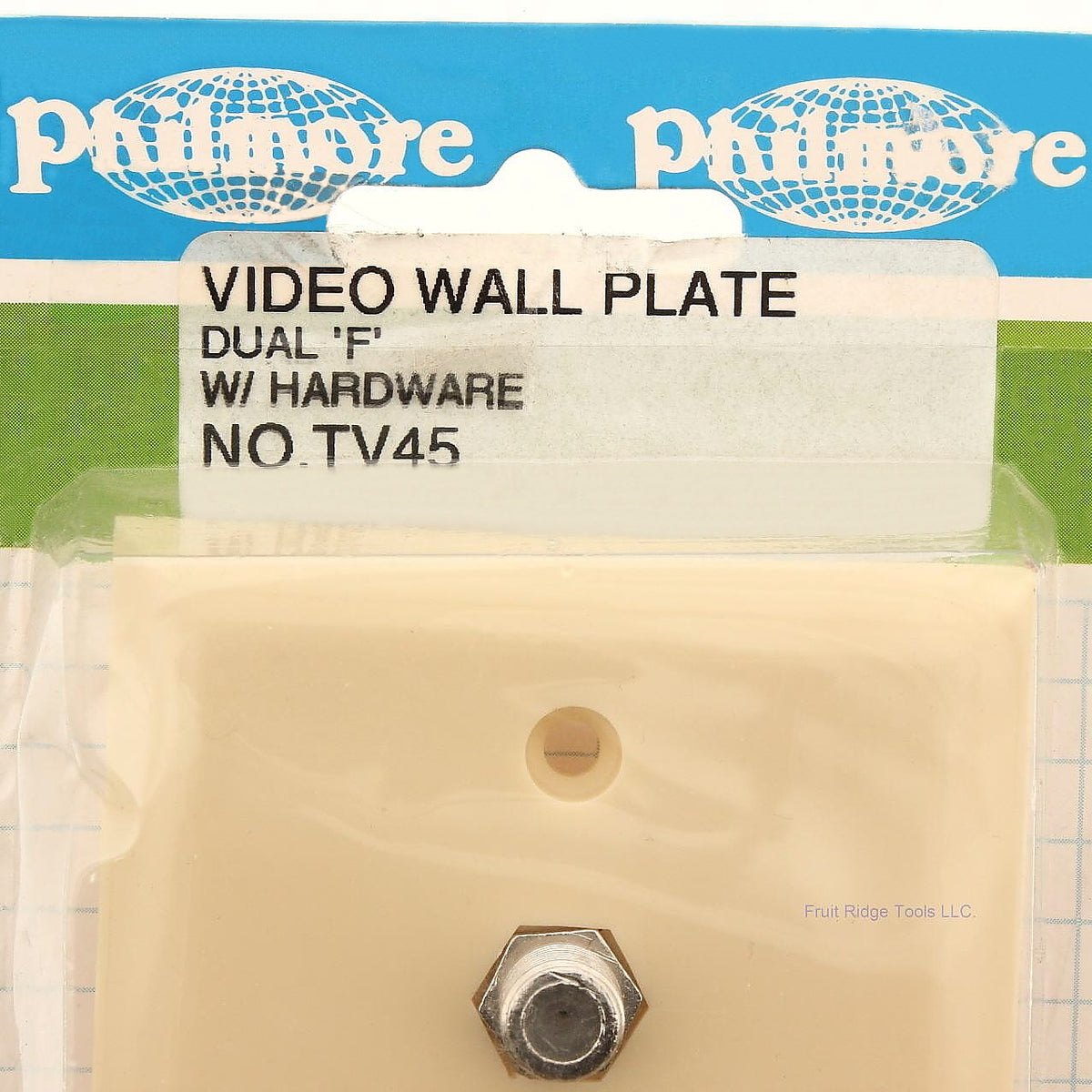 Philmore TV45 Ivory Video Wall Plate Dual F-81 "F" Type Feedthrough