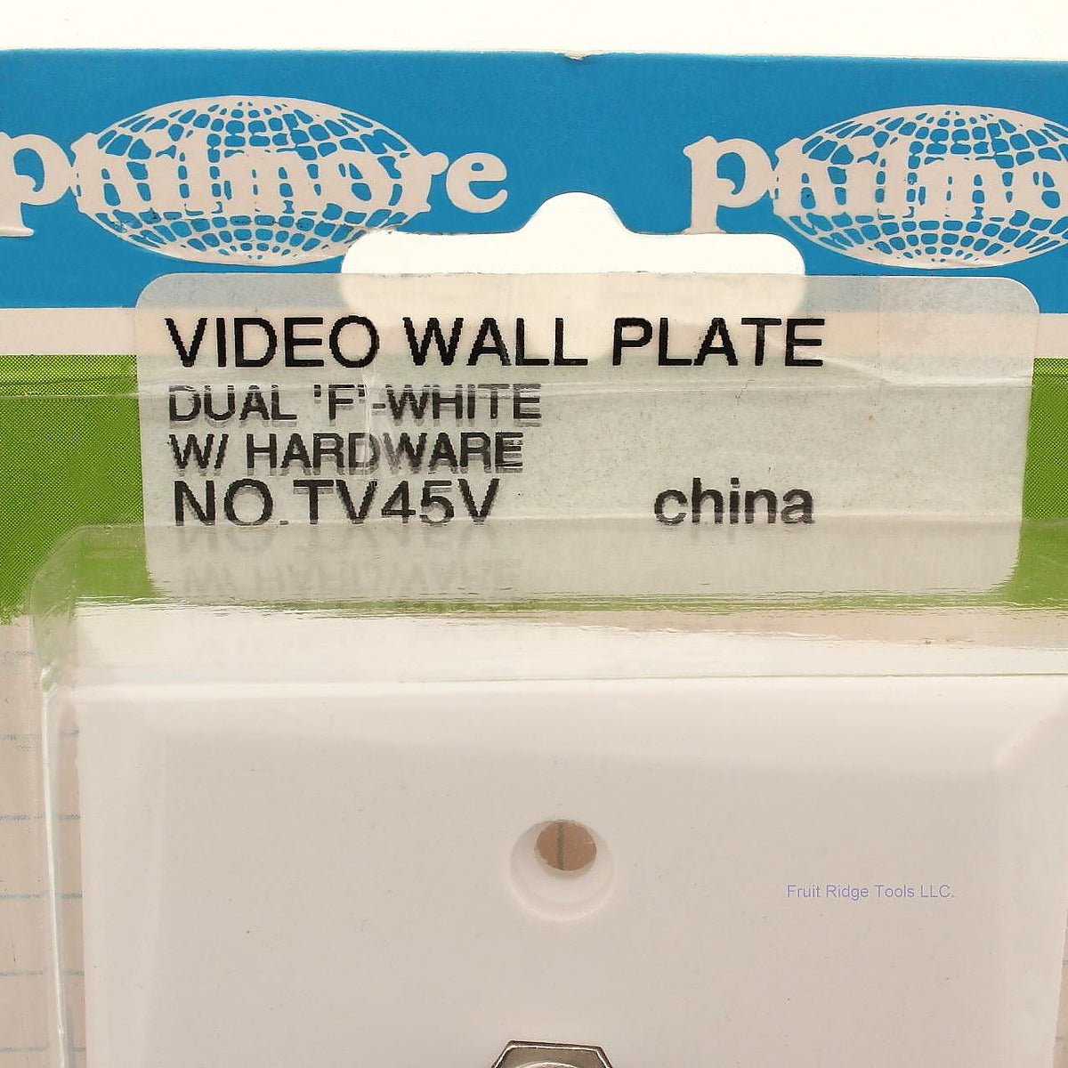 Philmore TV45V White Video Wallplate Dual F-Connectors with Hardware