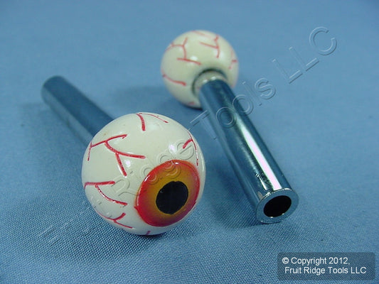 Pilot IP-1015 Bloodshot Eye Ball Door Lock Pin Pull Knobs Non-Threaded 2pcs