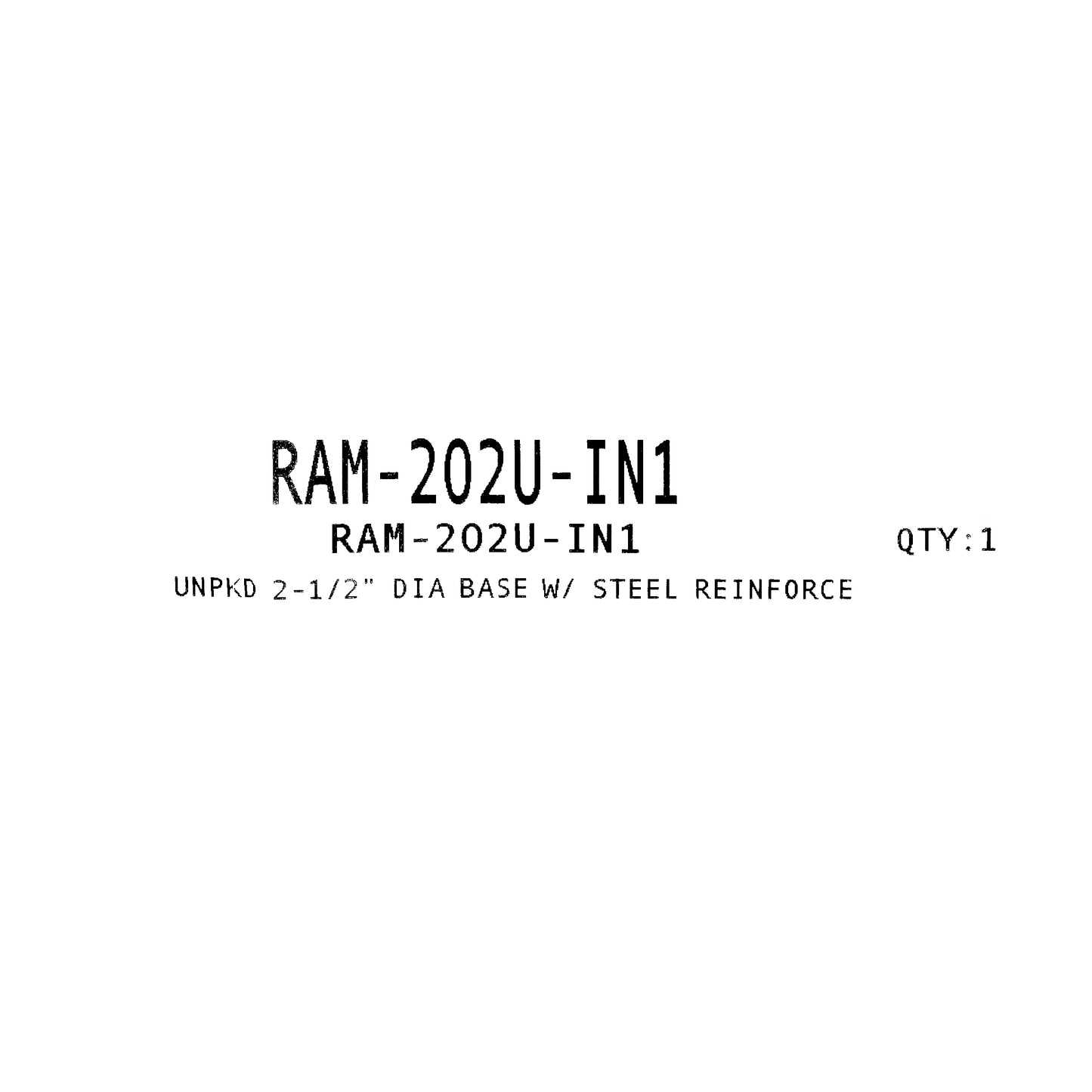 RAM® 202U-IN1 2.5" Pre-Drilled Round Plate 1.5" Ball & Reinforced Bolt 10-Pack