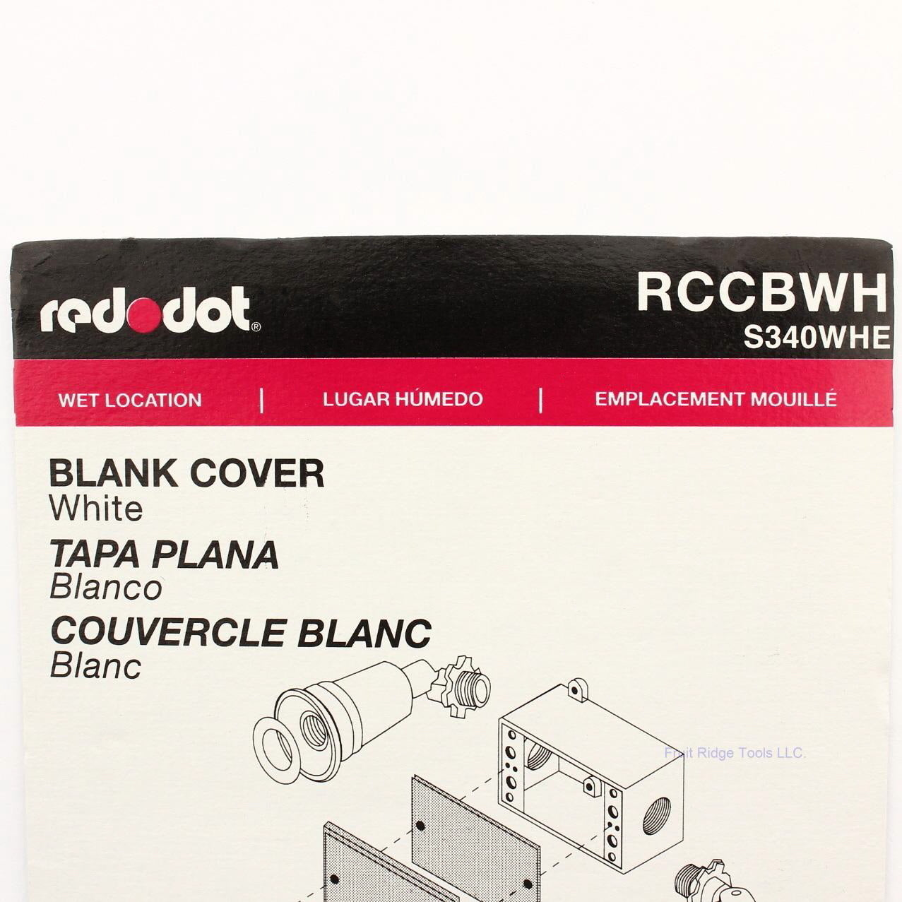RedDot RCCBWH White Insulated Wet Location Blank Cover Wallplate