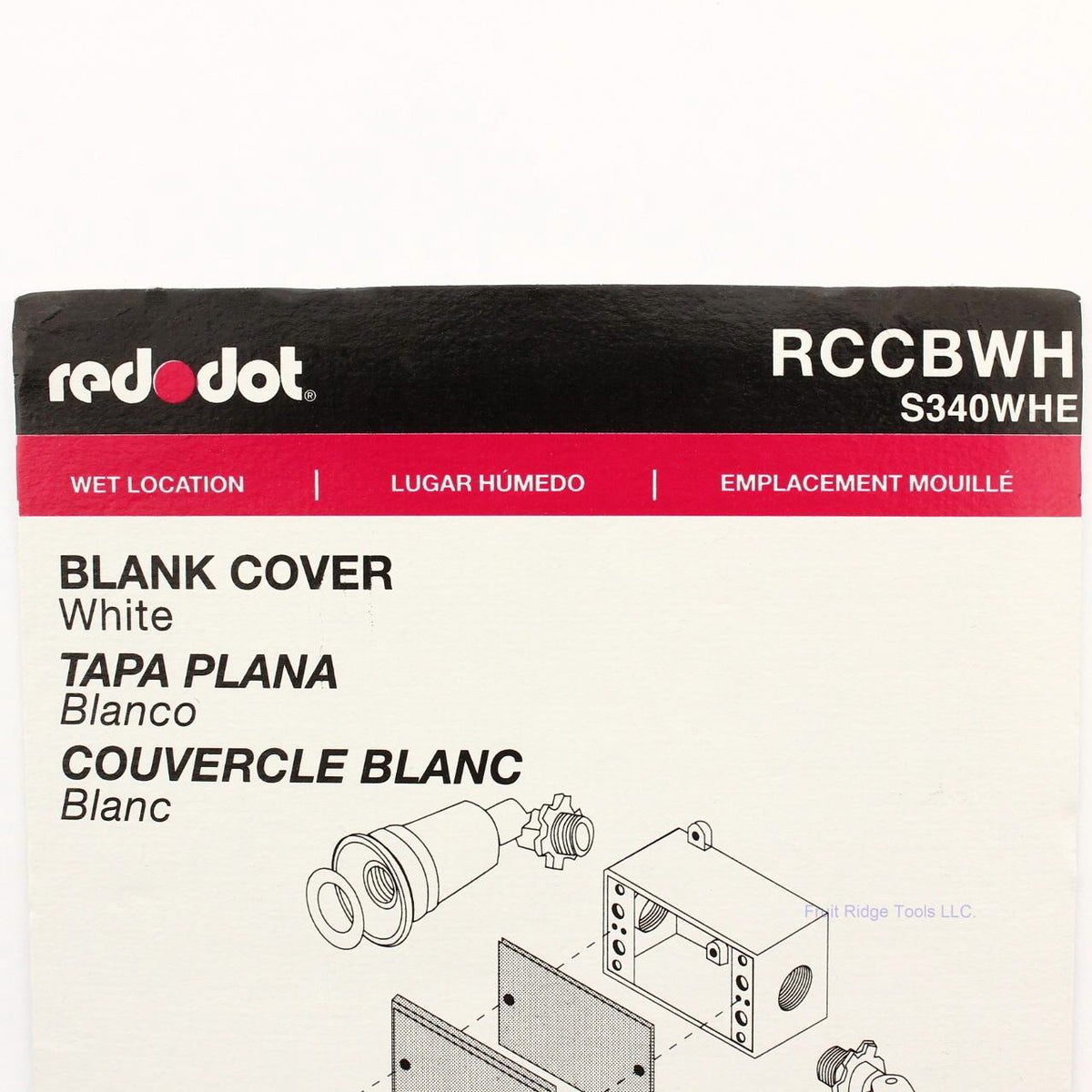 RedDot RCCBWH White Insulated Wet Location Blank Cover Wallplate