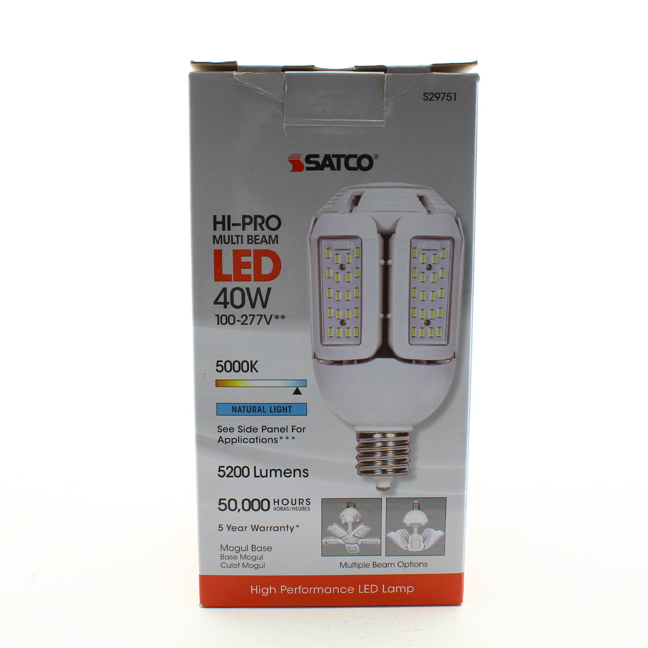 Satco Hi-Pro Multi Beam LED 40W 100-277V 5200 Lumens S29751
