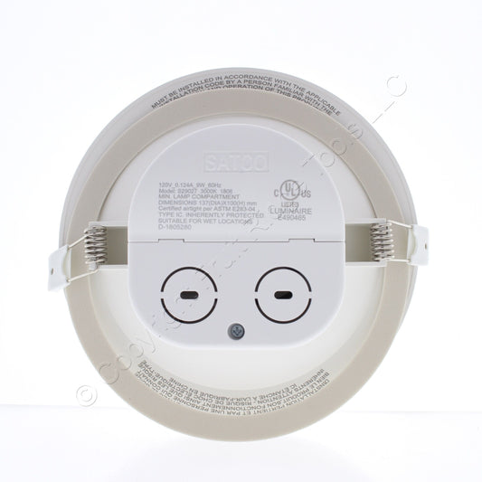Satco 29027 LED 5"-6" Retrofit 9 Watt Dimmable White Round Downlight 120 Volt
