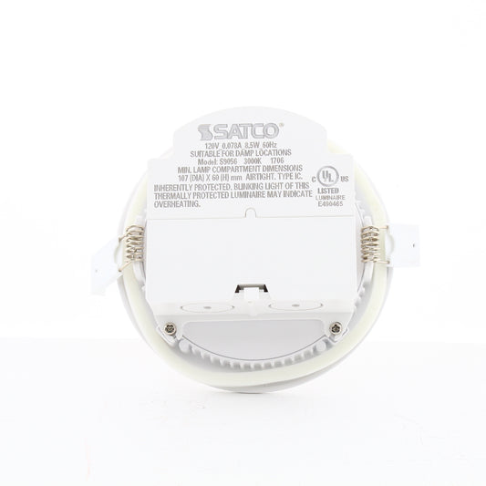 Satco S9056 8.5" Watt Dimmable LED Direct Wire Downlight Edge-lit 3000K 120V