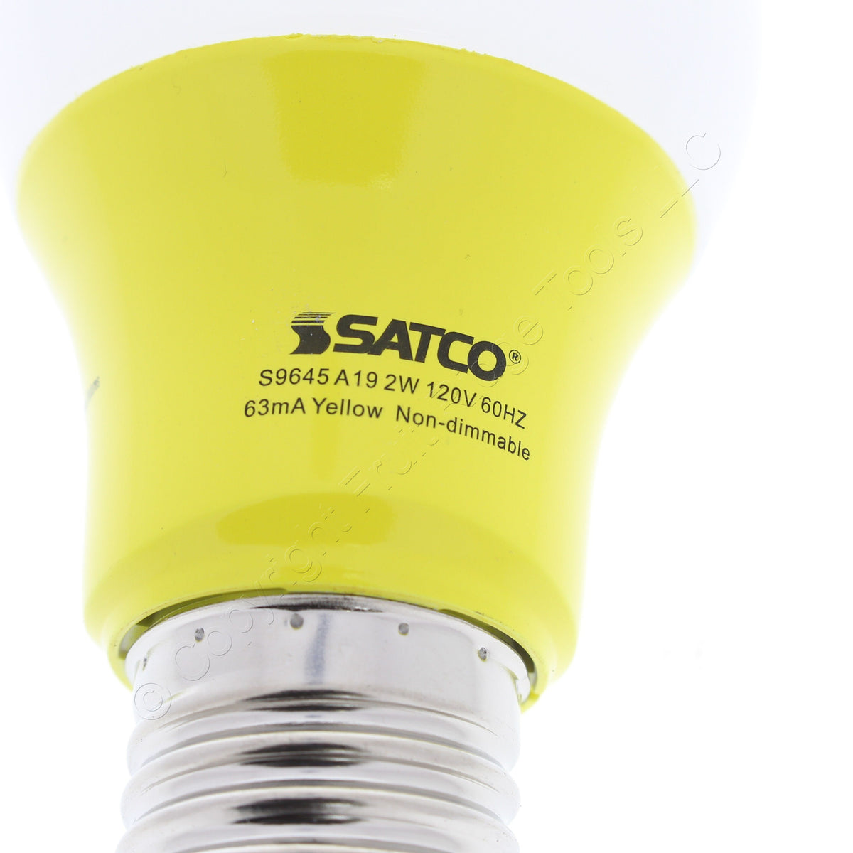 Satco S9645 2W E26 LED Orange/Yellow Light Bulb Medium Base 200 Lumens 25W Equiv