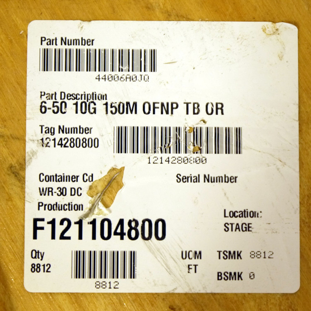 8212ft Superior Essex 6-Fib Premise OFNP 10G Multi-Mode Plenum Fiber Optic Cable