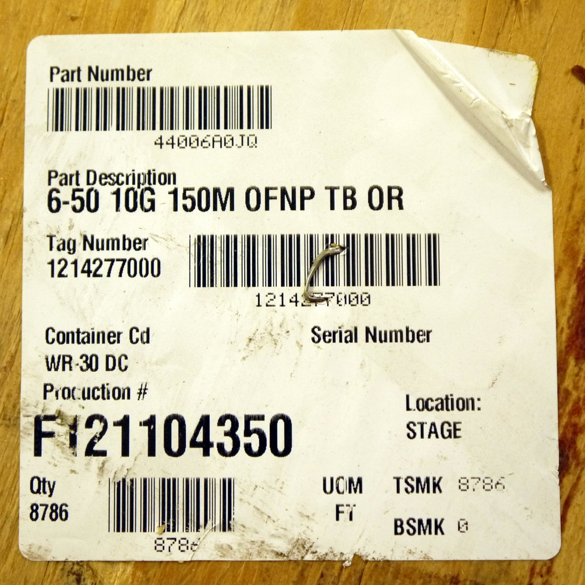 8784ft Superior Essex 6-Fib Premise OFNP 10G Multi-Mode Plenum Fiber Optic Cable