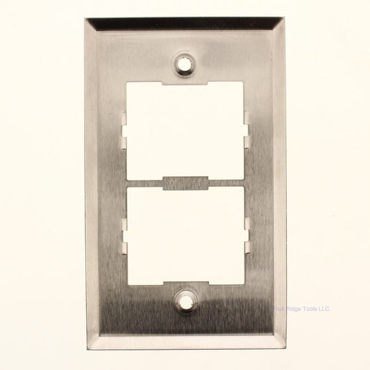 Siemon CT4-FP-SS 1-Gang Stainless Steel CT Faceplate for Two Couplers